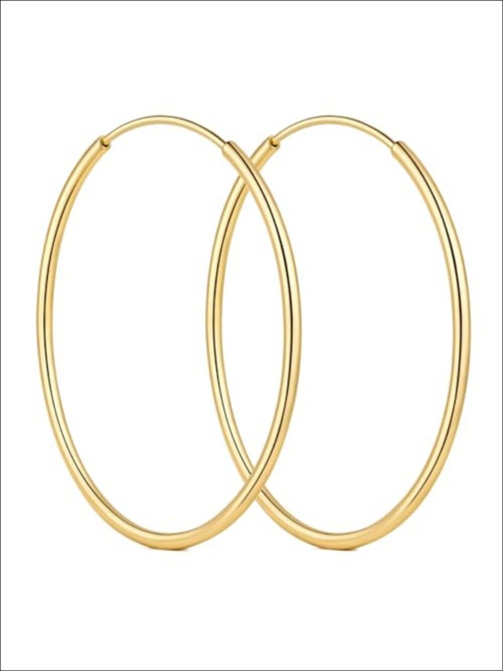 Gold Plated Hoop Earrings Women 14K Gold Lightweight Oversized Statement